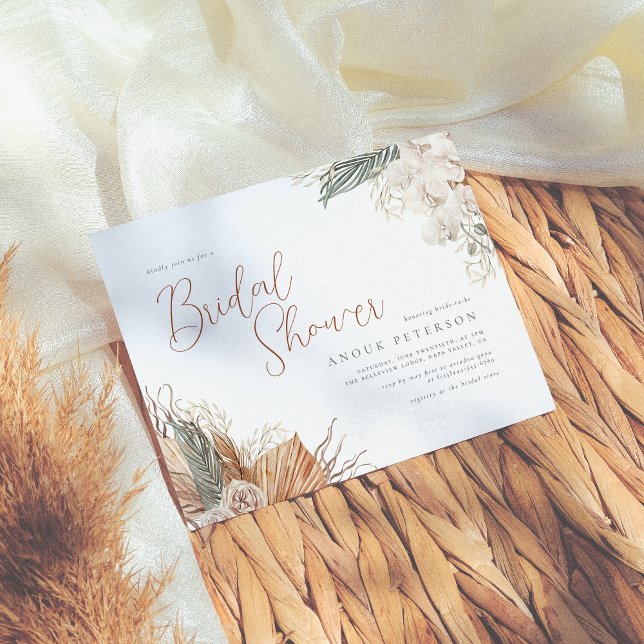 Lámina Ducha de novias de Boho Orchid y Pampas (Subido por el creador)