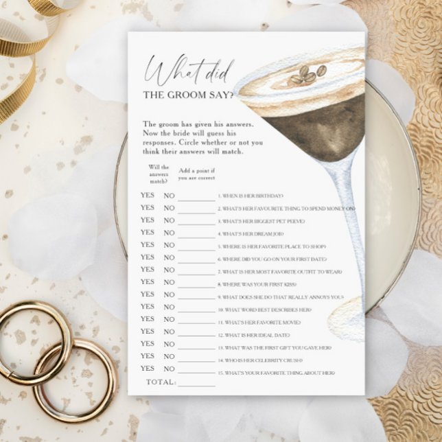 Lámina Ducha de novias de café ¿Qué dijo el novio del jue (Subido por el creador)