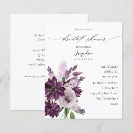 Lámina Ducha de novias florales y púrpura de lavanda