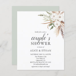 Lámina Ducha de Parejas de Grass Pampa Boho Greenery Budg