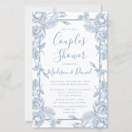 Lámina Ducha de Parejas Florales Azules Dustas Presupuest