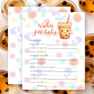 Lámina Ducha de té para bebé - deseos para el bebé