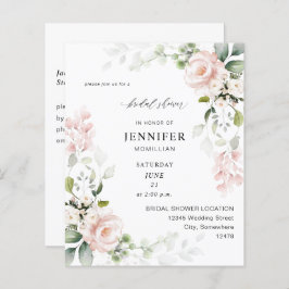 Lámina Ducha floral de novias de eucalipto rosa Rubor con