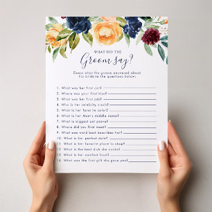 Lámina Ducha floral de novias qué dijo el novio