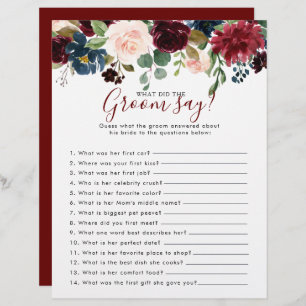 Lámina Ducha floral de novias qué dijo el novio