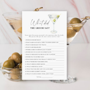 Lámina Ducha martini de novia ¿Qué dijo el novio?