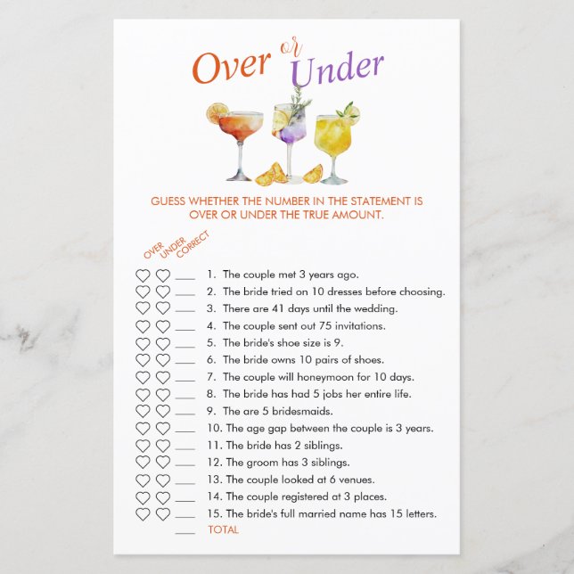 Lámina Ducha nupcial Beber fruta durante o debajo del jue (Anverso)