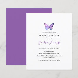 Lámina Ducha nupcial con mariposa de presupuesto elegante