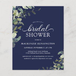 Lámina Ducha nupcial de eucalipto azul de la marina de pr