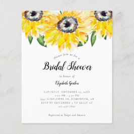 Lámina Ducha nupcial de girasol de presupuesto color de a