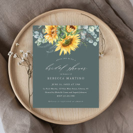 Lámina Ducha nupcial de girasol rústico presupuestal