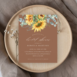 Lámina Ducha nupcial de terracota de girasol rústico de p