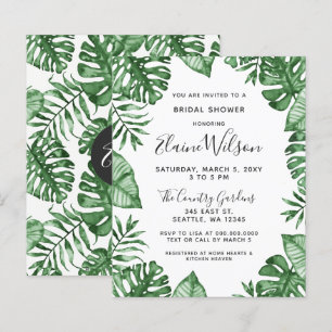 Lámina Ducha nupcial de verde tropical presupuestal