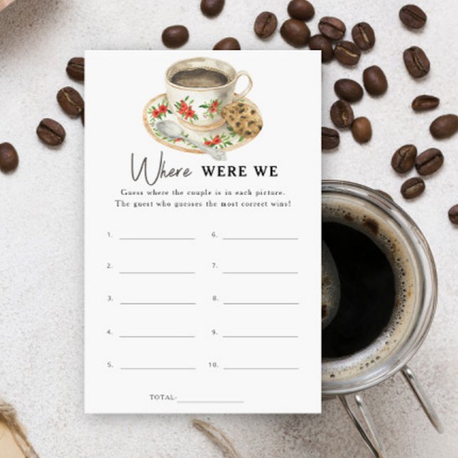 Lámina Ducha nupcial en taza de café ¿Dónde estábamos los (Subido por el creador)