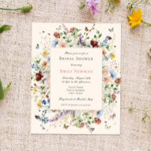 Ducha nupcial floral elegante de Boho