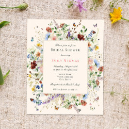 Lámina Ducha nupcial floral elegante de Boho