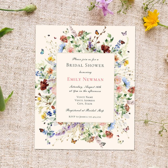 Lámina Ducha nupcial floral elegante de Boho (Subido por el creador)