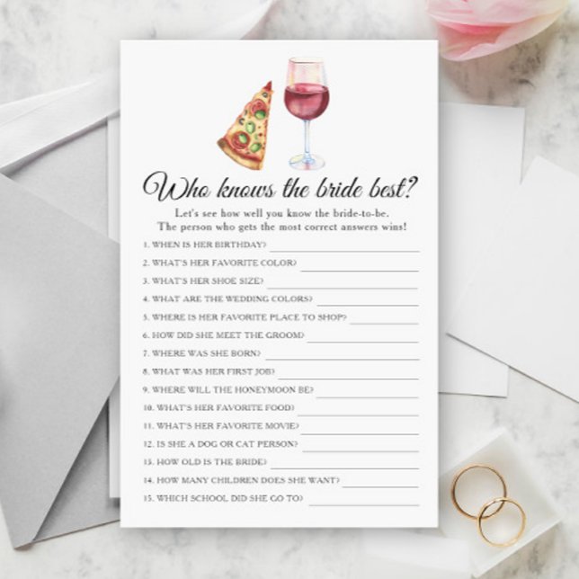 Lámina Ducha nupcial Quién conoce mejor a la novia (Subido por el creador)