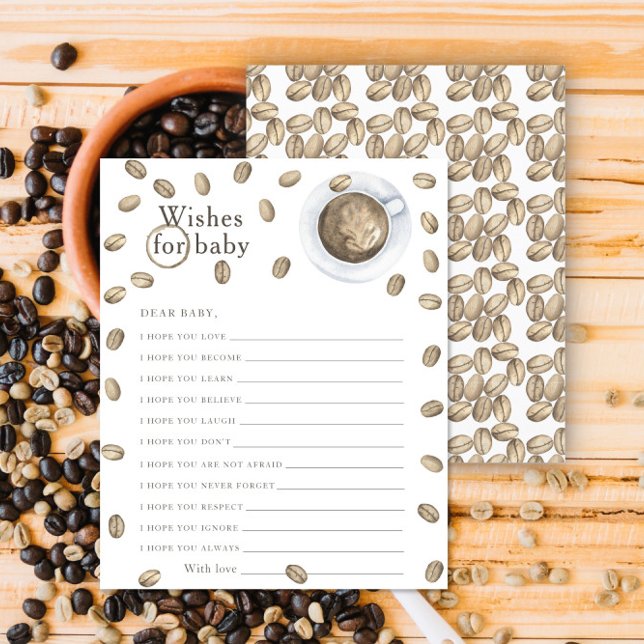 Lámina Ducha para bebé de café - deseos para el bebé (Subido por el creador)