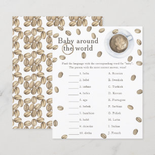 Lámina Ducha para bebé de café - Juego de bebé alrededor