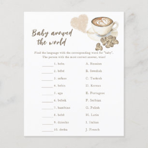 Lámina Ducha para bebé de café - Juego de bebé alrededor