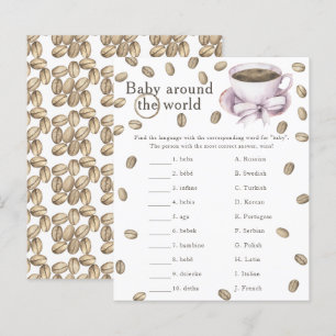 Lámina Ducha para bebé de café - Juego de bebé alrededor