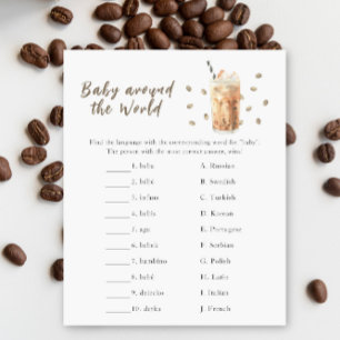 Lámina Ducha para bebé de café - Juego de bebé alrededor 