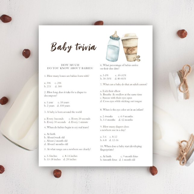 Lámina Ducha para bebé de café - Juego de trivialidades p (Subido por el creador)