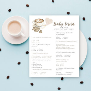 Lámina Ducha para bebé de café - Juego de trivialidades p