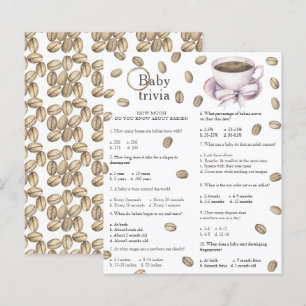 Lámina Ducha para bebé de café - Juego de trivialidades p
