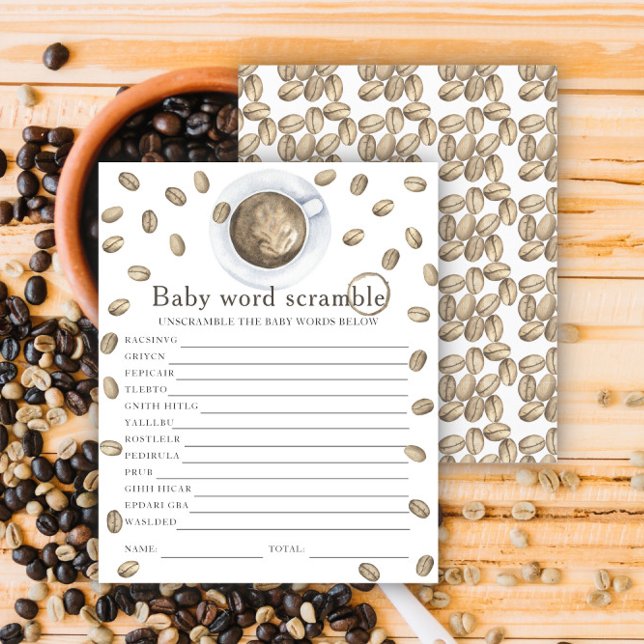 Lámina Ducha para bebé de café - Palabras de bebé (Subido por el creador)