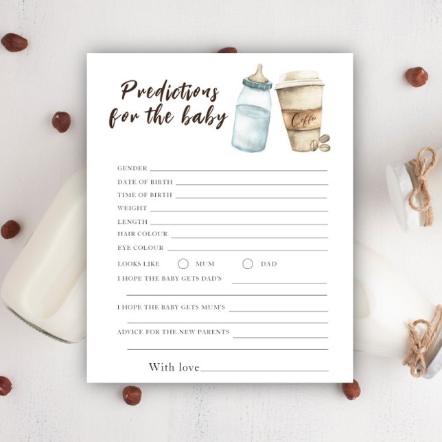 Lámina Ducha para bebé de café - predicciones y consejos  (Subido por el creador)