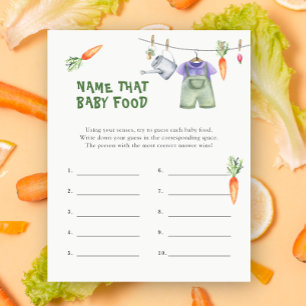 Lámina Ducha para bebé vegetariano - Nombra a ese bebé Ju
