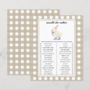 Lámina Duck Preferiría Un Juego De Baby Shower