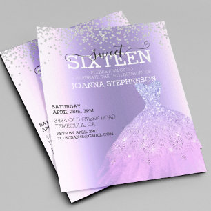 Lámina Dulce 16 Dieciséis cumpleaños con diamantes