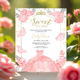 Lámina Dulce 16 Invitación presupuesto Vestido rosa marip