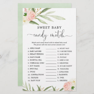 Lámina Dulce bebe de caramelo juego de ducha verde rosa