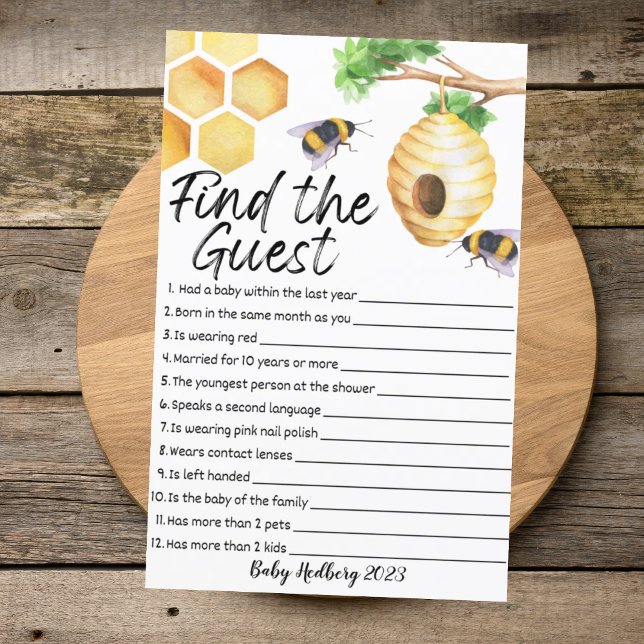 Lámina Dulce como Bee Encontrar la ducha de bebé de juego (Subido por el creador)