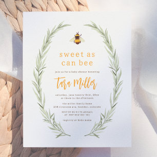 Lámina Dulce como puede ser abeja: Baby Shower neutral en