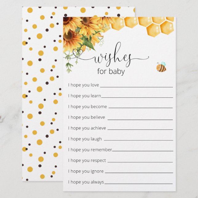 Lámina Dulce Como Puede Ser Los Deseos De Baby Shower Par (Anverso / Reverso)