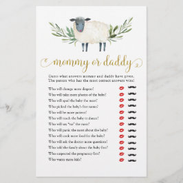 Lámina Dulce cordero verde mamá o papá