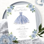 Lámina Dulce de presupuesto 16 Invitación Plata Dusty Blu<br><div class="desc">Delicado, vestido caprichoso, dulces invitaciones para fiestas de 16 años. Fácil de personalizar con tus detalles. Por favor, contacte conmigo a través del chat si tiene preguntas sobre el trabajo artístico o necesita personalización. Compruebe la colección para ver más elementos. NOTA: Para obtener ayuda sobre pedidos, envío, información sobre productos,...</div>