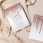 Lámina Dulce dulce de Rosa de Purpurina dorado 16 invitac<br><div class="desc">Moderna y elegante,  dulce y dulce invitación a la fiesta de 16 años,  usted puede fácilmente personalizar con los detalles de su fiesta. Con detalles de purpurina con fondo de gradiente de oro subió y tipografía de escritura.</div>