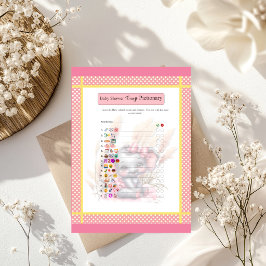 Lámina  Dulce Elefante Rosa Juego de Emoji para Baby Show