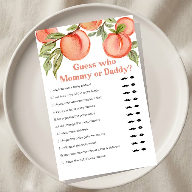 Lámina Dulce Juego de Adivinanza para Baby Shower de Peac (Subido por el creador)