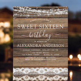 Lámina Dulce presupuestal 16 Aniversario Rústico Farmhous