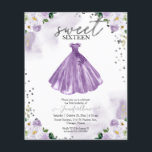 Lámina Dulce Presupuestario 16 Invitación Vestido Morado<br><div class="desc">Adorables invitaciones para fiestas de 16 cumpleaños con flores moradas y dulces. Fácil de personalizar con tus detalles. Por favor, contacte conmigo a través del chat si tiene preguntas sobre el trabajo artístico o necesita personalización. Compruebe la colección para ver más elementos. NOTA: Para obtener ayuda sobre pedidos, envío, información...</div>