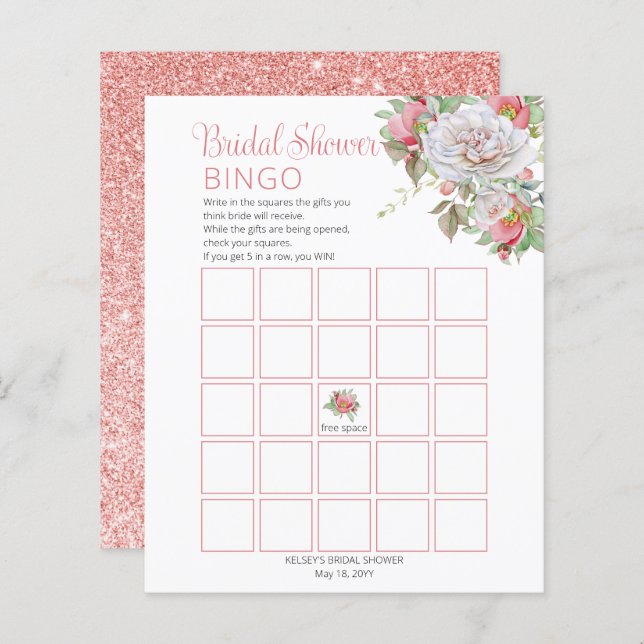 Lámina Dulce Rosa | Flor de Rosa Blanca Floral Flores par (Anverso / Reverso)