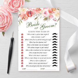 Lámina Dulce Rubor Floral Watercolor Bridal Shower Game