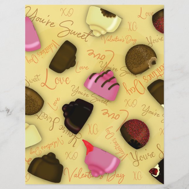 Lámina Dulce San Valentín - Patrón El día de San Valentín (Anverso)
